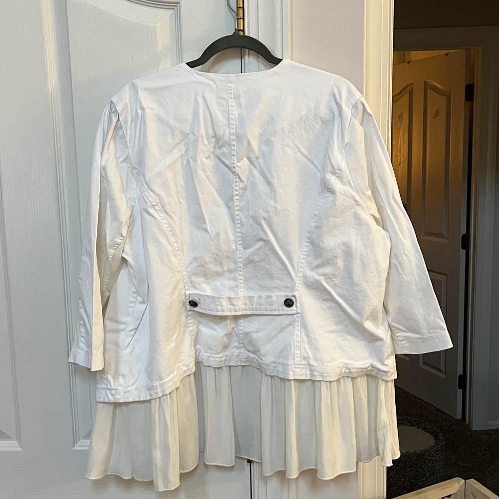 Torrid white lightweight peplum military jacket Size 2 (2X 18/20) - Picture 7 of 7